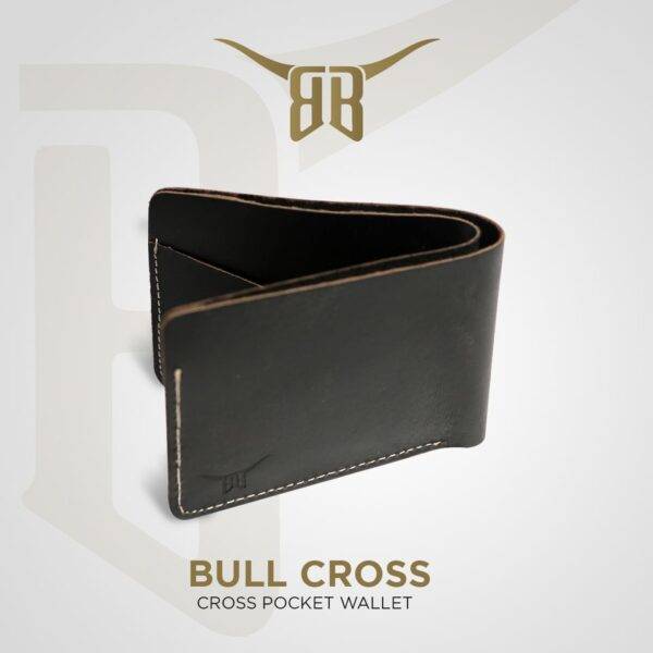 leather wallet bull cross - bull basics
