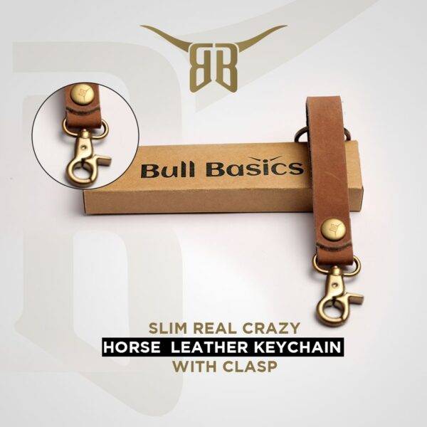leather keychain - bull basics